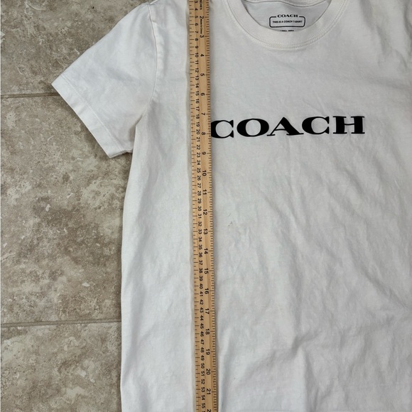 Coach Essential T Shirt In Organic Cotton white  C8786 XS Baby Tee - Picture 5 of 6